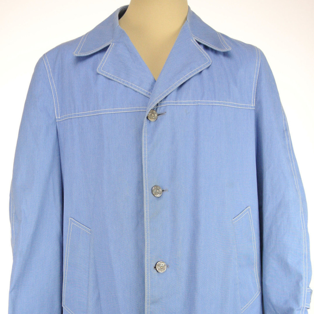 Vtg Jack Nicklaus Gleneagles sz 42 L Overcoat Blue
